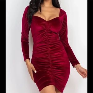 Velour Mini Dress